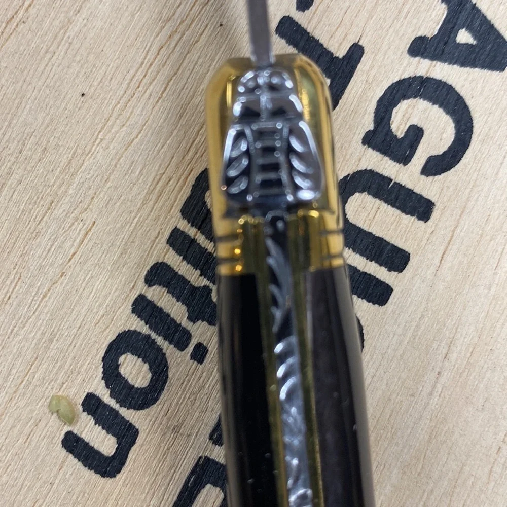 LAGUIOLE CUTLERY OF 6 FORKS WITH BOXWOOD HANDLE AND STAINLESS STEEL BOLSTERS